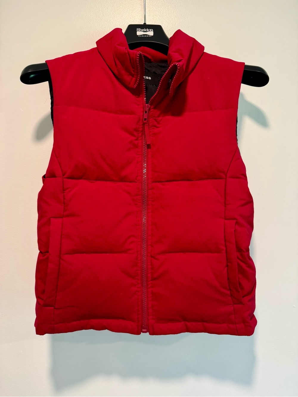 Express Bright Red Quilted Vest